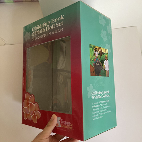 Impresión personalizada de cajas de ventana para libros infantiles y juego de muñecos de peluche